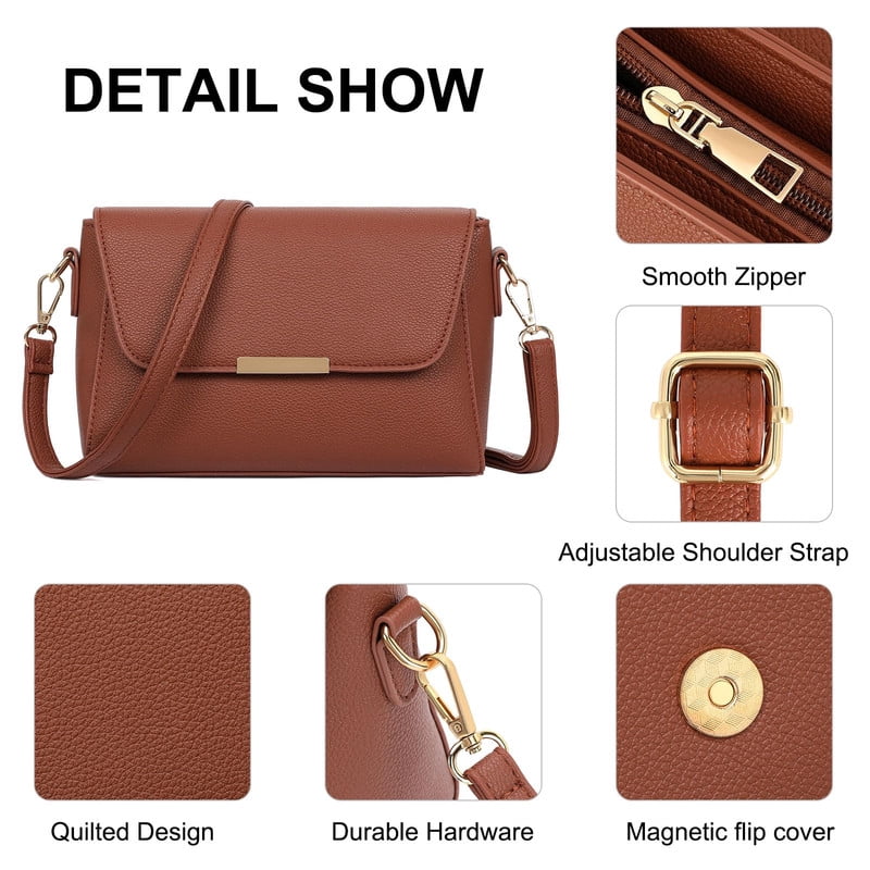 FALAN MULE Small Crossbody Bags for Women PU Leather Purses Trendy Shoulder Handbags