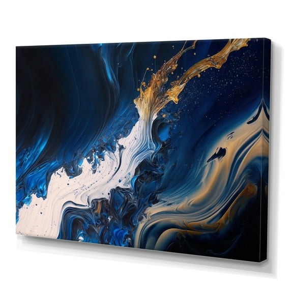 Designart Ice Paint Splash II Canvas Wall Art
