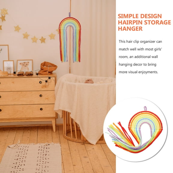 Niceauty Wall Mounted Hair Bow Holder Multicolor Hair Accessories Organizer with Creative Design