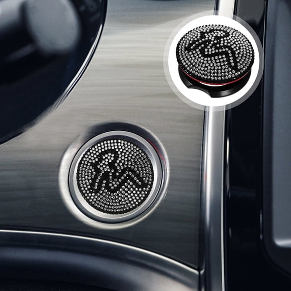 AURARMLET White Car Push Start Button Cover with Easy Installation and Stylish, Design for Vehicle Interior