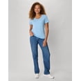 thumbnail image 6 of Hanes Perfect-T Women's V-Neck Cotton T-Shirt Light Blue M, 6 of 6