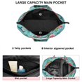 thumbnail image 3 of Pioneer Flower Floral Print Pattern Travel Tote Bags for Women Carry On,Large Weekender Bags for Women Travel,Multi Functional Duffle Bag for Work,Shopping,Sports, 3 of 5