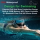 thumbnail image 2 of IHAO Swimming Headphones True Bone Conduction Open Ear Headset MP3 Player Built-in 32G Memory IP68 Underwater Waterproof Stereo Bluetooth Earphone for Driving Bicycling Running Skiing-X6 Black, 2 of 8