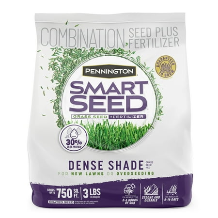 Pennington Smart Seed Dense Shade Grass Seed Mix, for Full Shade, 3 lb