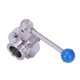 thumbnail image 1 of 1-1/2inch 38mm SuS304 Stainless Steel Sanitary 1.5inch Tri Clamp Butterfly Flow control Valve Homebr, 1 of 5