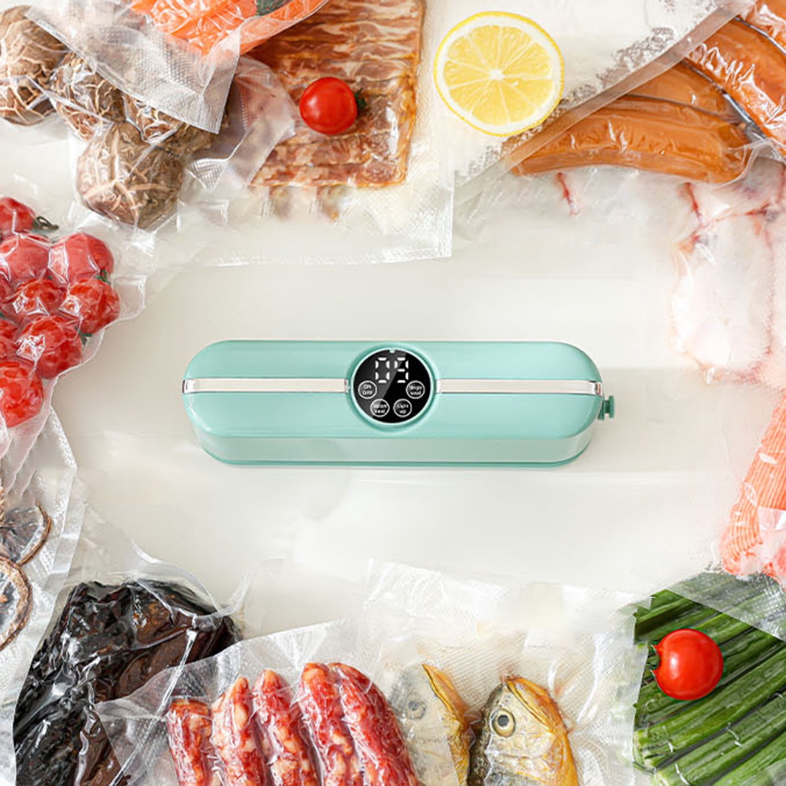 Mini Vacuum Sealing Machine – Automatic Food Preservation Device, Portable Packaging Machine | Kitchen Vacuum Sealers for Meat Vegetables Snacks, Freshness Storage Appliance, 1Pc(Green,6.7x1.7x2")