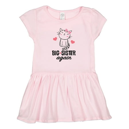 

Inktastic Big Sister Again Announcement Gift Toddler Girl Dress