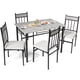 thumbnail image 2 of Costway Juego de Mesa de Comedor de 5 Piezas con Sillas Tapizadas con Encimera de Mármol Maco de Metal Ahorra Espacio Juego de Mubles Moderno, 2 of 10