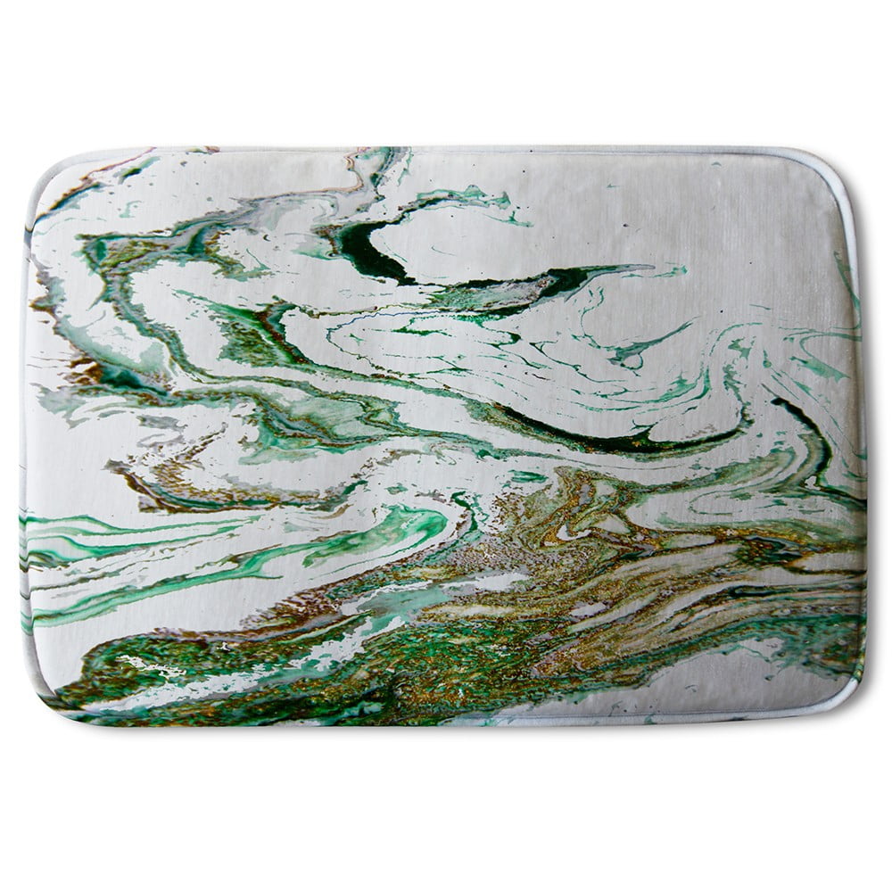 Bathmat Green & Gold Marble (Bath Mats)