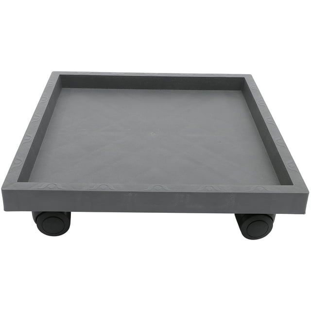 1Pc Garden Patio Flower Pot Tray Rolling Resin Planter Holder with Wheels