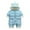 Light Blue, variant on Kaemgyyd Newborn Baby Fleece Lined Outfit Infant Girls Boys Cute Print One-Piece Jumpsuit Hooded Zipper Romper Winter Clothes