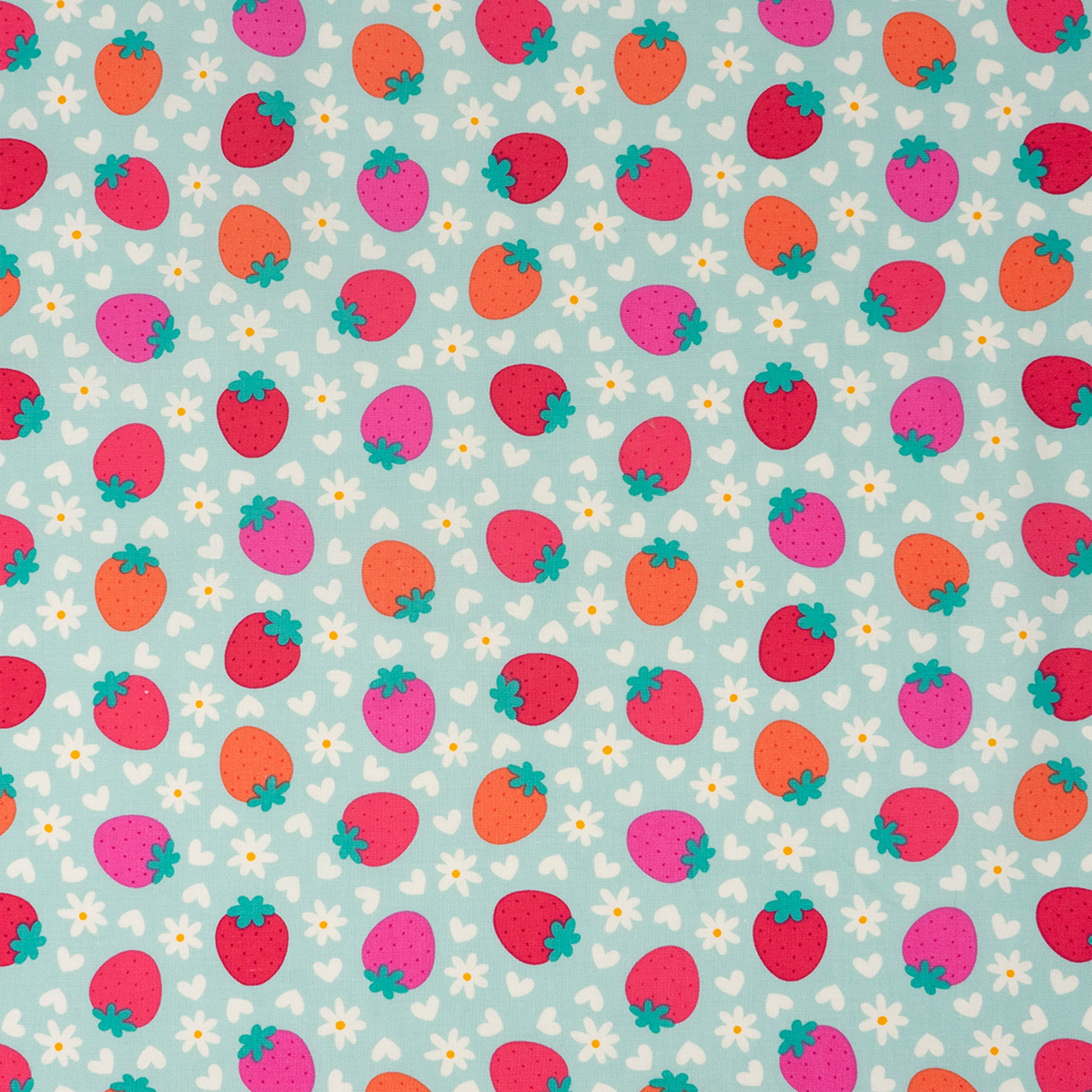 Singer Fabric, 100% Cotton, Sewing & Crafting, 44" Wide, Modern Strawberry, Cut by Yard