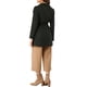 thumbnail image 3 of Abrigo largo de mujer elegante con solapa y cinturón en negro, talla XS, 3 of 7