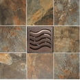 thumbnail image 3 of 4 Inch Oil Rubbed Bronze Square Shower Drain with Hair Trap Set (4 Designs), 3 of 12