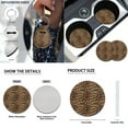 thumbnail image 5 of Jeiento Brown Leopard Print Car Interior Cover Sets, Front Rear Seat Covers with Steering Wheel Cover Floor Mats Car Seat Belt Pads Center Console Covers Cup Coaster Keychain, 17 PCS, 5 of 6