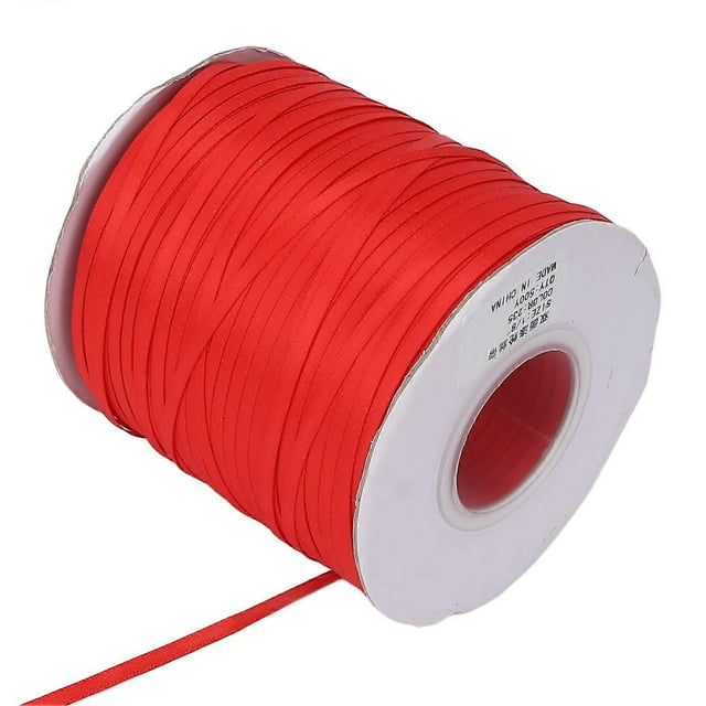 Gift Ribbon 3mm 500yd Long Polyester Fadeless Vibrant Color Lightweight Durable Wide Application Gift Wrap Ribbon