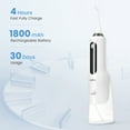thumbnail image 3 of Sejoy Cordless Water Flosser Dental Teeth Cleaner, Professional 270ML Tank USB Rechargeable Dental Oral Irrigator for Home and Travel, 5 Modes 5 Jet Tips, IPX7 Waterproof, Easy-to-Clean,White, 3 of 12