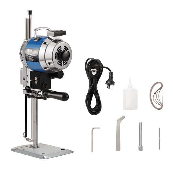 VEVOR Fabric Cutter,750W High-Speed Straight Knife Cloth Cutting Machine,9.8" Alloy Steel Blade,Industrial Fabric Cutting Machine with Automatic Knife Sharpen,for Multilayer Fabric Leather Cloth