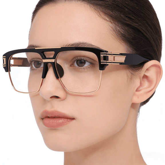 Men's Sunglasses, Square Aviator Sunglasses for Men, UV400 Protection HD Anti-Glare Sunglasses