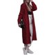 thumbnail image 1 of Chaqueta tipo cárdigan de punto largo con frente abierto para mujer Chaqueta tipo suéter con capucha gruesa, 1 of 2