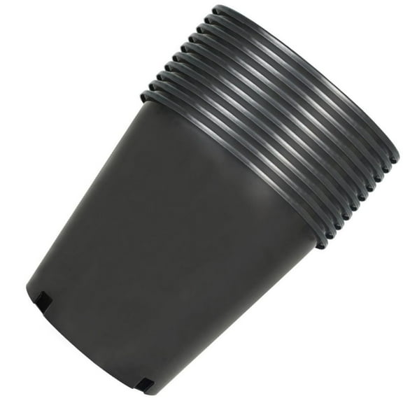 2 Gallon 10 Pack Nursery Pot, Nursery Container Injection Molded Pot Fit For Plants Soil Growers or Hydroponics, Black