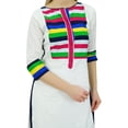 thumbnail image 6 of Phagun Women Designer Cotton Tunic White Solid Straight Kurti Casual Clothing-8, 6 of 6