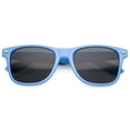 thumbnail image 1 of Retro Wide Temples Neutral-Colored Lens Horn Rimmed Sunglasses 55mm (Light-Blue / Smoke), 1 of 4