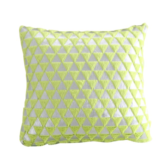 Funda de almohada triangular de felpa corta Funda de almohada suave para la cabecera del sofá Wmkox8yii HFSH4371