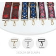 thumbnail image 4 of DONGTIAN Embroidered Bag Straps Replacement Adjustable Guitar Strap Shoulder Purse Straps Replacement Crossbody Silver Clasp Style 04, 4 of 4