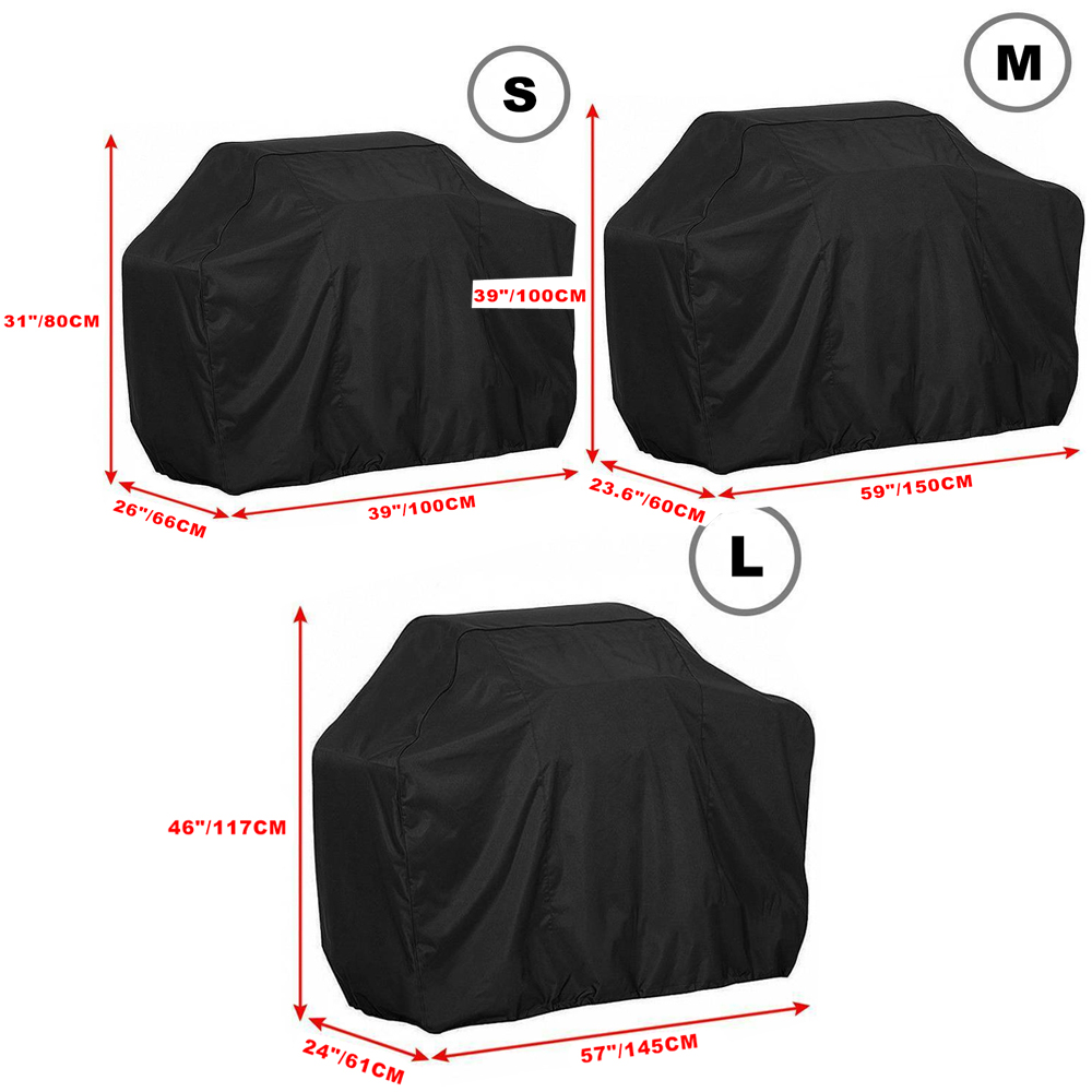 BBQ Grill Cover - Universal Fit All Barbecue Gas Gril, Heavy-Duty, Waterproof BBQ Grill Cover, 39.4 x 23.6 x 59in - image 5 of 9