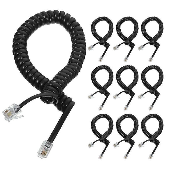10pcs Telephone Cords Phone Cord Phone Cable Coiled Telephone Telephone Receiver Cord