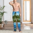 thumbnail image 2 of Disketp Island And Coral Reef Men's Pajama Pants - Ultra Soft Fleece Sleep and Lounge Pants (Size: S-XXL)-Large, 2 of 6