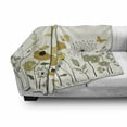 thumbnail image 3 of Spring Soft Flannel Fleece Throw Blanket, Polka Dot Winged Butterflies Flying over Poppy Flowers and Tulips, Cozy Plush for Indoor and Outdoor Use, 60" x 80", Earth Yellow Pale Green, by Ambesonne, 3 of 6
