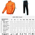 thumbnail image 5 of Men's Tracksutis 2 Piece Full Zip Running Jogging Sweatsuits Set with Drawstiring-Orange，4XL, 5 of 5