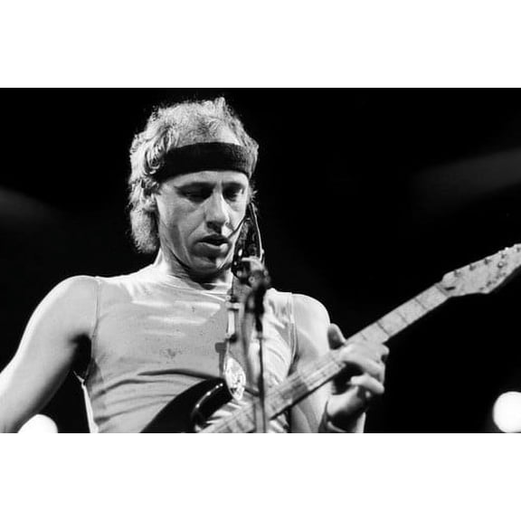 Mark Knopfler Dire Straits guitar rock legend with head band 24x36 Poster