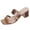 Rose Gold, variant on Rokment Ladies Metallic Chunky Block High Heels Slip on Open Back Dressy Sandals Business Office Leather Squaret Toe Slides Dress Pumps for Woman