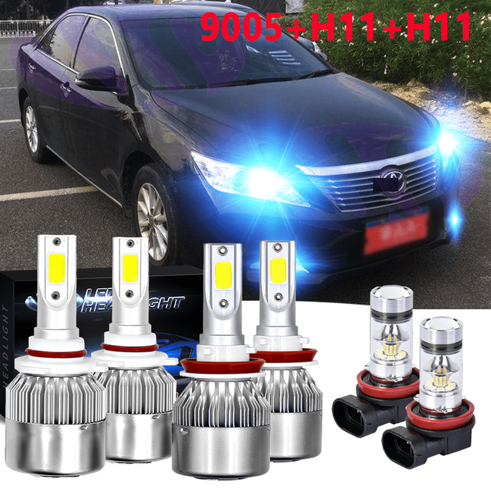 Details about  / LED Headlight Bulbs for Toyota Camry High Beam 9005+Low Beam H11 2007-2018