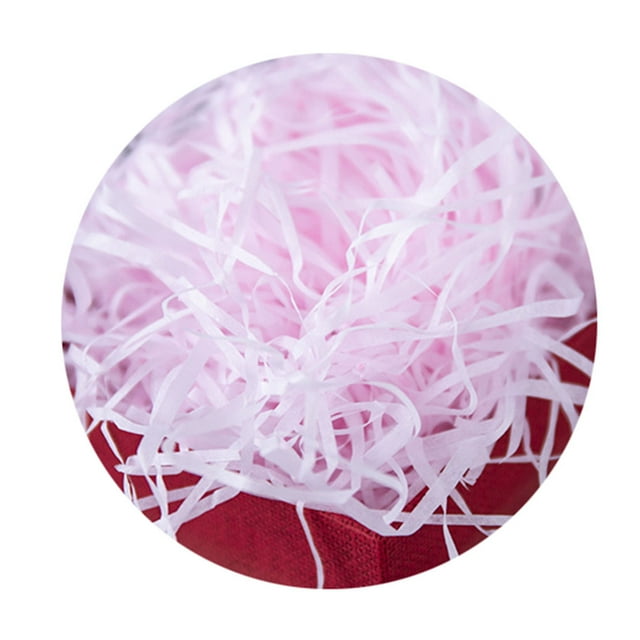 serony Colorful Shred Shredded Paper Filler Fine Cut Gift Basket Filler Supply Light pink 1Set
