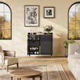 thumbnail image 4 of Liquor Cabinet with Wine Racks and Buffet Sideboard, Modern Coffee Bar Cabinet with Fluted Texture and Storage Drawers for Kitchen, Dining Room, Living Room, 4 of 7