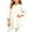 White, variant on Fesfesfes Baby Girls Long Sleeve Ruffle Hem Dress Round Neck Soft Cotton Blend Casual Outfit for Fall Spring Daily Wear Ages 3 Months-3 Years