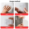 thumbnail image 2 of 2/4/8Pcs Clear Shower Liners Curtain Clip Windproof Self Adhesive Shower Splash Guard Holder Clamps Bathroom Accessories, 2 of 4