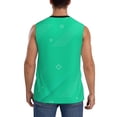 thumbnail image 4 of PAYOHTO Men's Sleeveless Shirts Gym Tank Top with Retro Green Pastel Colors Design, 4 of 8
