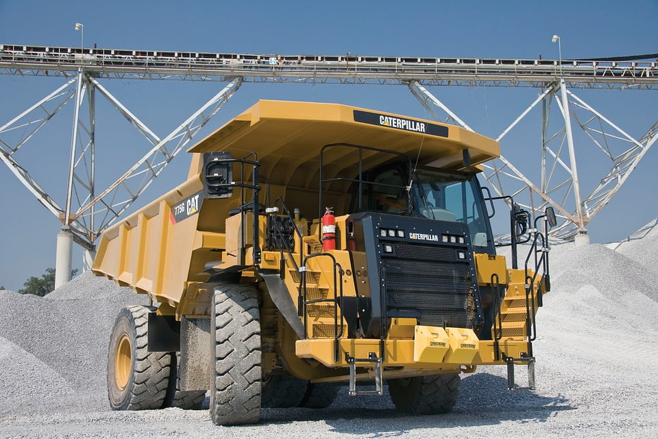 Caterpillar Dumper Skw 775g Cat20 Inch By 30 Inch Laminated Poster With Bright Colors And Vivid