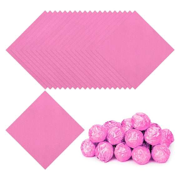 3.15 Inch Foil Candy Wrappers, 200 Pcs Chocolate Wrapping Paper for Homemade Caramel DIY Candies Decoration, Light Pink