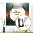 thumbnail image 3 of Designart "AI Robot Dreams Seeking Singularity I" Robot Yellow Large Square Mirror - Square Bedroom Mirror Printed Wall Decor - Modern Square Printed Wall Mirror Art, 3 of 5
