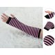 thumbnail image 2 of Guantes largos sin dedos Allegra K con agujero para pulgar Negro con rosa One Size, 2 of 6