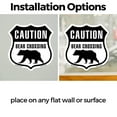 thumbnail image 3 of Caution Bear Crossing (5 Pack) 6 inch X 6 inch Shield Shaped Heavy Duty 3.2 mil Vinyl Decals Weather Resistant Made in the USA, 3 of 5