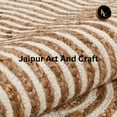 thumbnail image 2 of Jaipur Art And Craft Natural Jute Reversible Oval Area Rug Living Modern Handmade Carpet Rug Size - (12x15 Sq Feet), (144x180 Inches), (360x450 CM), 2 of 5