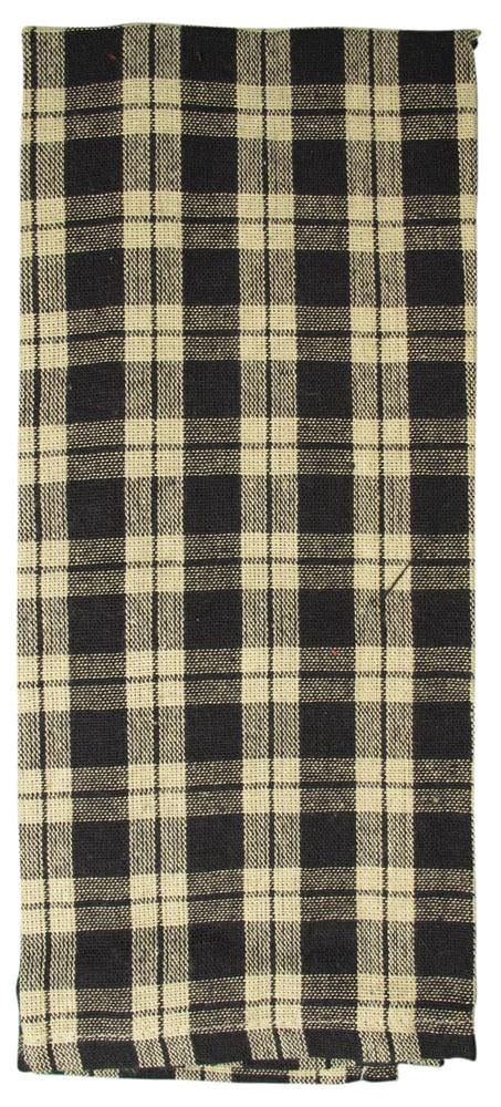 Fillurbasket Farmhouse Kitchen Towels, Black Striped Buffalo Checked Plaid, 3 Count