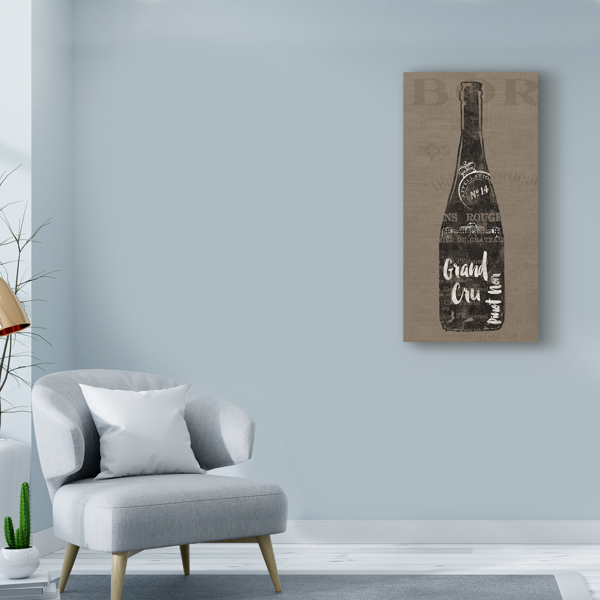 Trademark Fine Art 'Linen Wine I' Canvas Art by Sue Schlabach